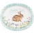 Creative Converting Blissful Bunny 10x12-Inch Paper Plate Perspective: front