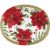 Party Creations Posh Pointsettia Oval Platter Disposable Plates Perspective: front