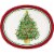 Party Creations Classic Tree Oval Platter Disposable Plates Perspective: front