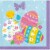 Hoffmaster Easter Egg Hunt Beverage Napkin Perspective: front