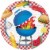 Party Creations Summer Outdoor Dinner Plates - Gingham Cookout Perspective: front