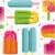 Party Creations Summer Outdoor Cocktail Napkins - Popsicle Fun Perspective: front