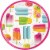 Party Creations Summer Outdoor Dinner Plates - Popsicle Fun Perspective: front