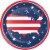 Creative Converting Patriotic Plates Perspective: front