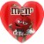 M&M's® Milk Chocolate Valentine Candy Heart Perspective: front