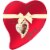 Dove Valentines Day Assorted Chocolate Candy Heart-Shaped Gift Tin Perspective: front