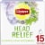 Lipton® Head Relief Peppermint Lemongrass Passion Flower Caffeine Free Herbal Tea Bags 15 Count Perspective: front