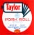 Taylor® Sliced Pork Roll Perspective: front