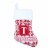 Holiday Home Fair Isle Monogram T Mini Christmas Stocking - Red Perspective: front