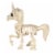 Holiday Home Skeletal Unicorn - Cream Perspective: front