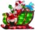 Holiday Home Santa On Sleigh Double Sided Glazed Illumination Lights Perspective: front