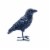 Holiday Home Raven Looking Forward Halloween Decoration Perspective: front