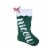 Holiday Home Meow Christmas Stocking - Green Perspective: front