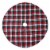 Holiday Home Plaid Tree Skirt with Buttons Perspective: front