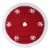 Holiday Home Snowflake Tree Skirt with Sherpa Trim Perspective: front
