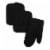Everyday Living Potholder & Oven Mitt Set - Black Perspective: front