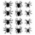 Holiday Home Giant Garage Door Silhouette Spiders Decor - Black Perspective: front