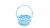 Holiday Home Willow Easter Basket - Pastel Blue Perspective: front