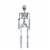 Holiday Home Poseable Skeleton Decor - Silver Perspective: front