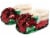 Holiday Home Sequin Slippers - Red/Green Perspective: front