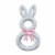 Holiday Home Easter Bunny Wreath - White Perspective: front