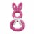 Holiday Home Easter Bunny Wreath - Pink Perspective: front
