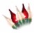 Holiday Home Shimmering Flame Lights - Red/Clear Perspective: front