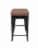 HD Designs Harper Stool - Matte Black with Tan Perspective: front