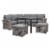 HD Designs Outdoors Willow Sectional Set Perspective: front