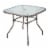 HD Designs Outdoors Orchards Square Glass Top Dining Table Perspective: front