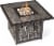 HD Designs Outdoors Skye Square Tile Top Gas Firepit Table Perspective: front