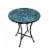 HD Designs Outdoors Teal Burst Tile Bistro Table Perspective: front