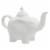 Dash of That Elephant Teapot - White Perspective: front