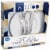 Kroger® Heavyweight Plastic Pearl Plates & Hammered Cutlery Set Perspective: front