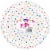 Kroger® Entertainment Essentials Geo Confetti Paper Plates - White Perspective: front