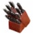 Dash of That Block Knife Set - Brown/Silver/Black Perspective: front