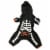 Holiday Home Medium Skeleton Hoodie Pet Costume - Black/White Perspective: front