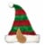 Holiday Home Striped Elf Hat - Green/Red Perspective: front