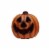 Holiday Home Light Up Gothic Burnt Jack-O-Lantern Decoration - Orange/Black Perspective: front
