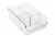 Everyday Living 3 Compartment Storage Bin - Clear Perspective: front