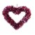 Holiday Home Tinsel Heart Wreath - Red/Pink Perspective: front