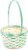 Holiday Home Rubbed Bamboo Easter Basket - Green Perspective: front