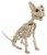 Holiday Home Skeleton Sitting Cat Decor Perspective: front
