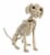 Holiday Home Skeleton Sitting Puppy Decor Perspective: front