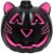 Holiday Home® Lighted Cat Jack O Lantern - Black/Pink Perspective: front