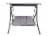 HD Designs Outdoors San Jose Three Seat Cushion Swing - Gray Perspective: front