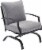 HD Designs Outdoors Cassara Stationary Rocker Sofa Chair - Gray Perspective: front