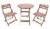 HD Designs Outdoors Avery Bistro Set - Natural Perspective: front