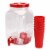 HD Designs Outdoors Acrylic Beverage Dispenser with Cups & Ice - Red Perspective: front