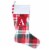 Holiday Home Christmas Stocking Monogram A  - Plaid Perspective: front